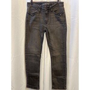 Calvin Klein Womens Gray Denim Skinny Jeans Size 6 Mid-Rise Stretch